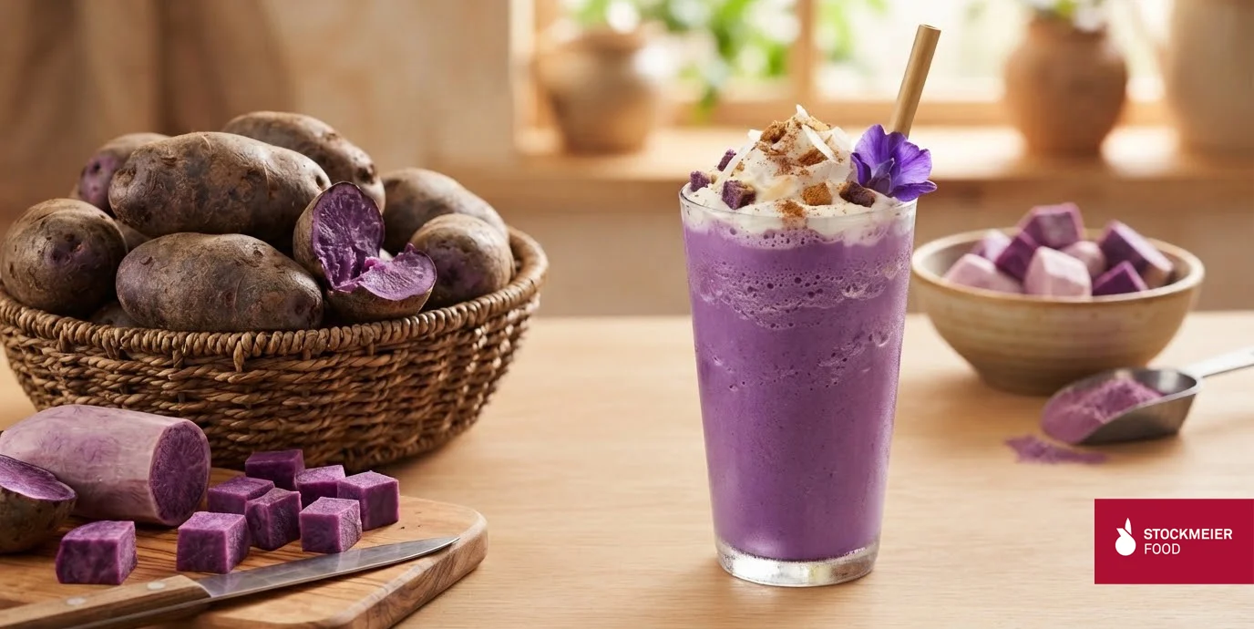 ФИОЛЕТОВЫЙ КАРТОФЕЛЬ UBE — НОВЫЙ ТРЕНД ДЛЯ ПРОТЕИНОВЫХ ШЕЙКОВ И СПОРТИВНОГО ПИТАНИЯ